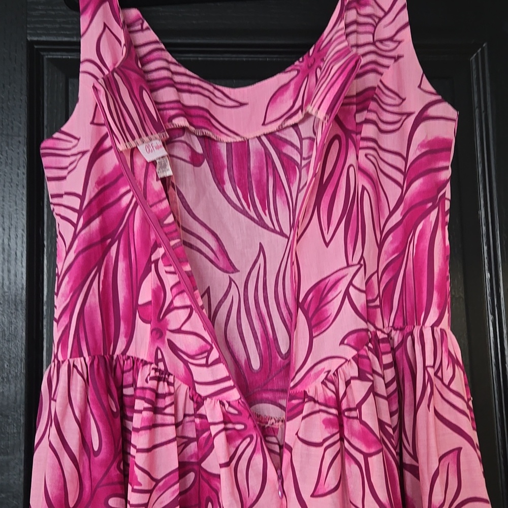CC Fashions Hawaii Vintage Pink Tropical Princess Seam Maxi Dress Size 11/12 - Picture 4 of 11